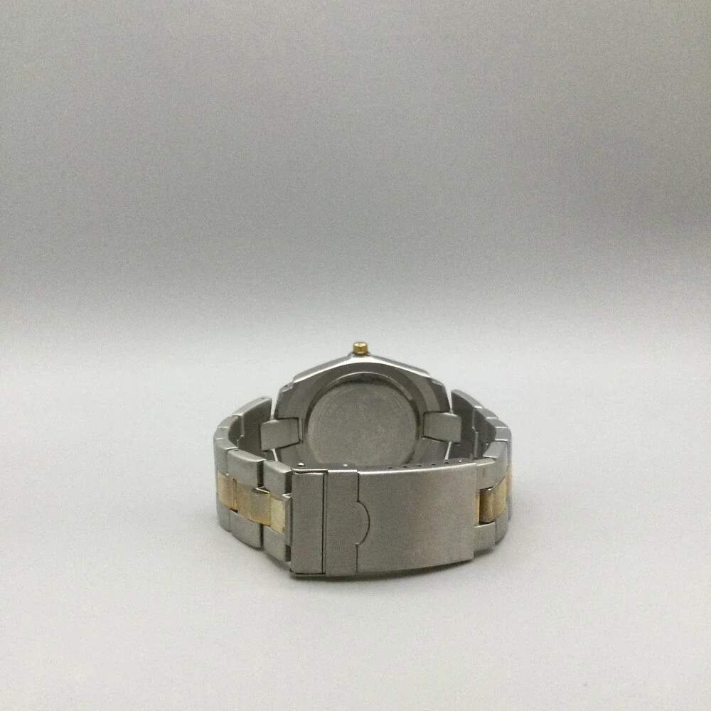 Charles Raymond Classic Mens Watch 38mm Black Dial Two Tone New Battery 8.5